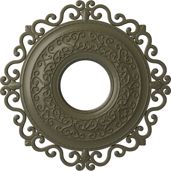 Ekena Millwork Orrington Ceiling Medallion (Fits Canopies up to 6 1/4"), 22"OD x 6 1/4"ID x 1 3/4"P, Painted Turtle CM22ORPTF - main